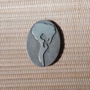 VINTAGE:  Belt Buckle ~ Landmark * Pewter '76